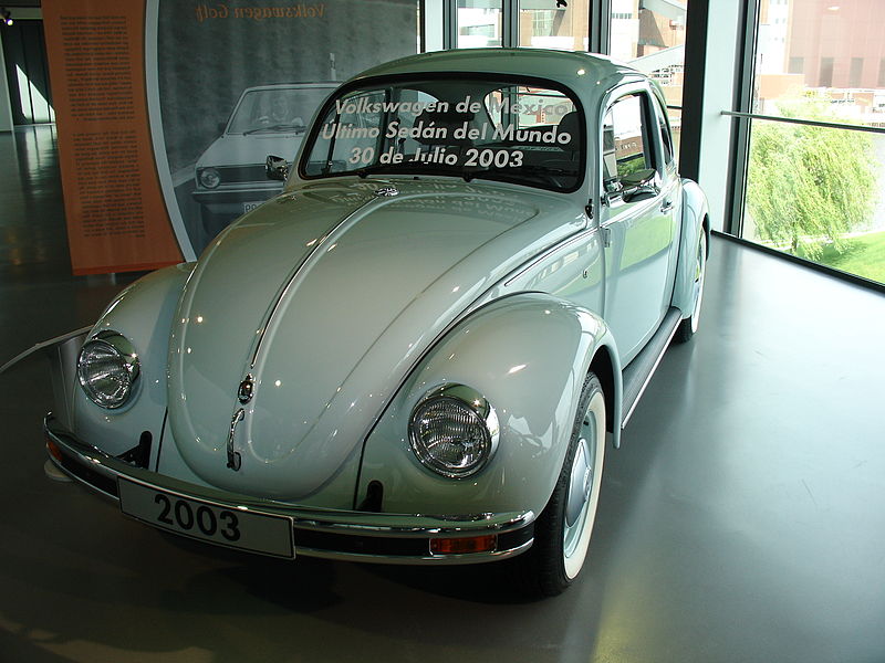 The very last Volkswagen Beetle produced, manufactured in Puebla, Mexico, July 30, 2003
