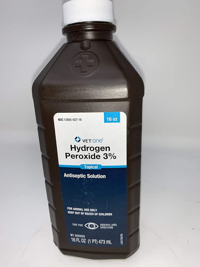 a bottle of hydrogen peroxide