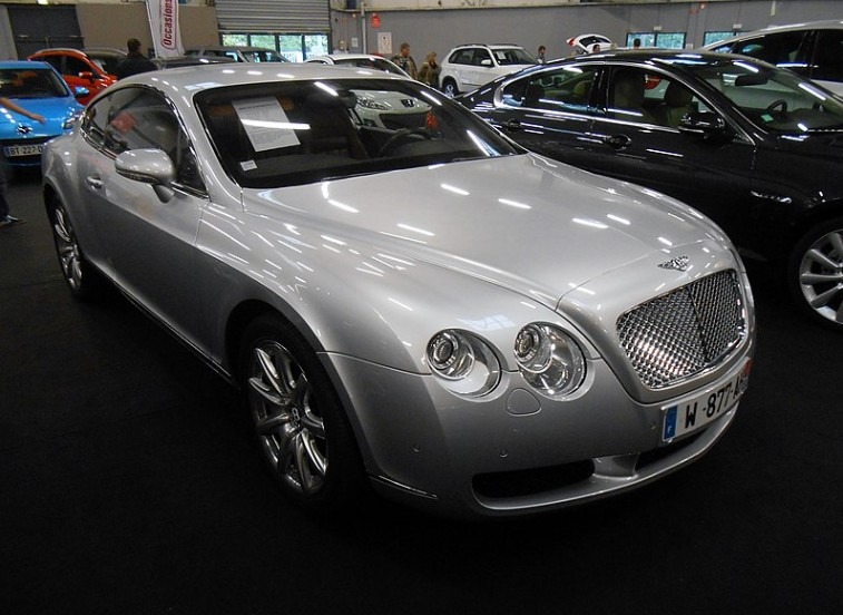 a silver Bentley GT