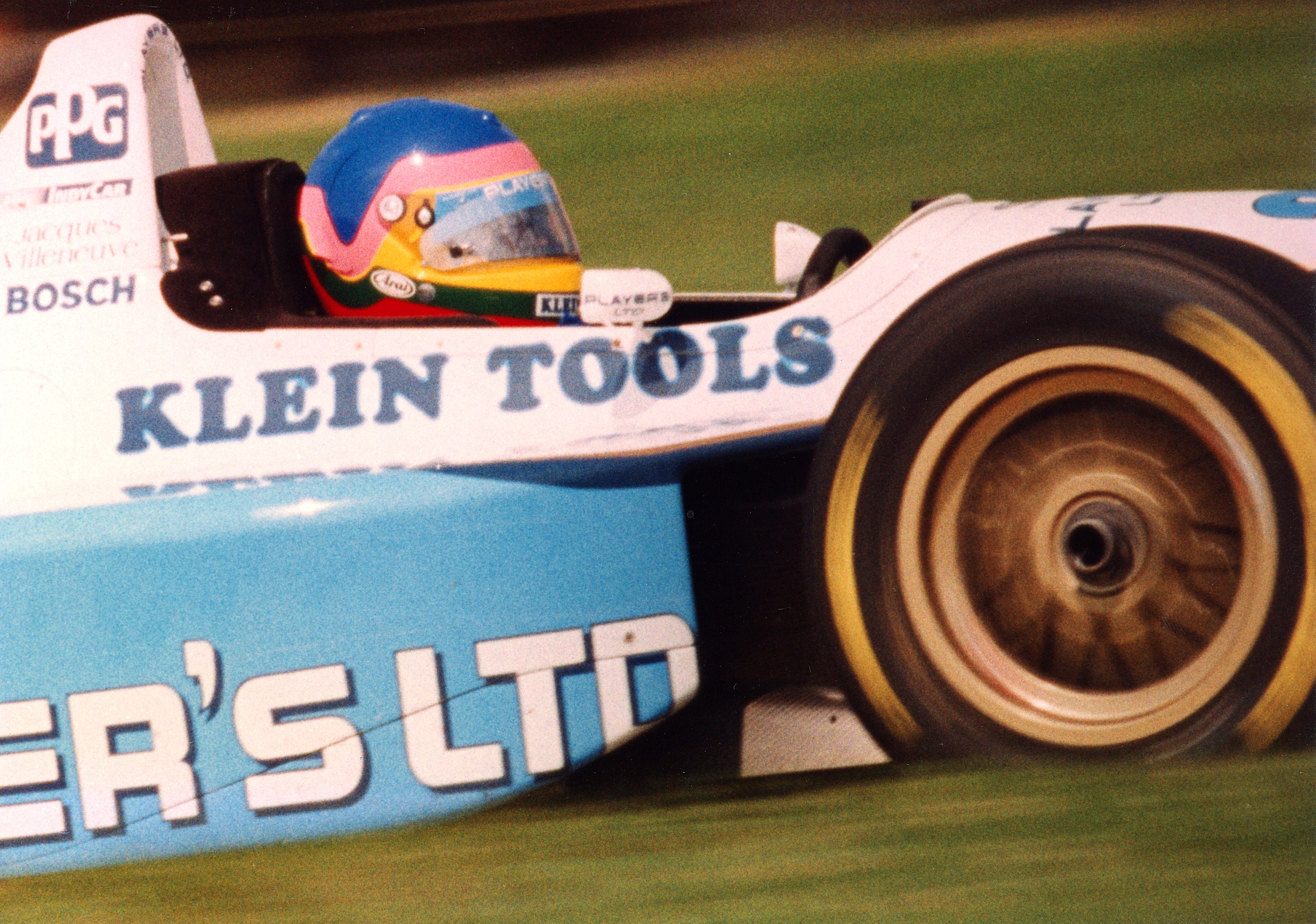 Villeneuve racing in the 1995 PPG IndyCar World Series at Mid-Ohio Sports Car Course