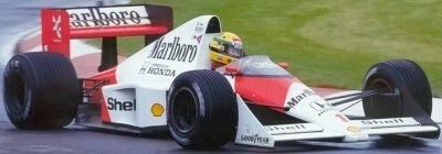 Senna driving the McLaren MP4/5 in 1989