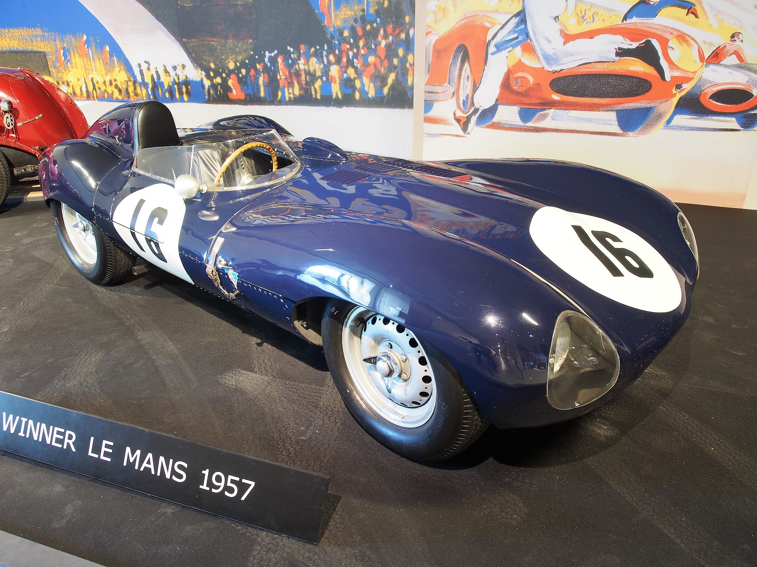 D-Type XKD606, winner of the 1957 Le Mans 24 Hours race, in Ecurie Ecosse metallic "flag blue" livery