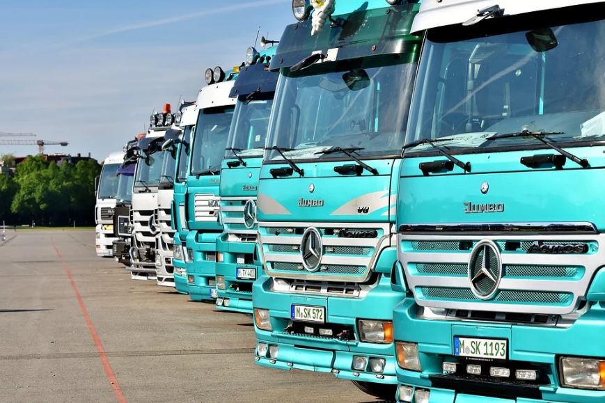 A fleet of Mercedes Vehicles.