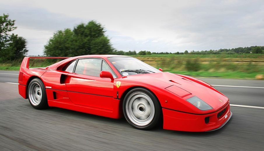 The Ferrari F40 had a dashing look even back in the 80s.