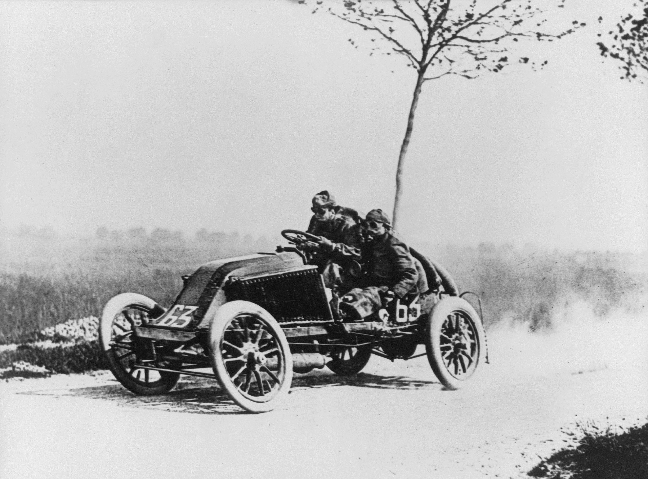 Marcel Renault during the 1903 Paris–Madrid race