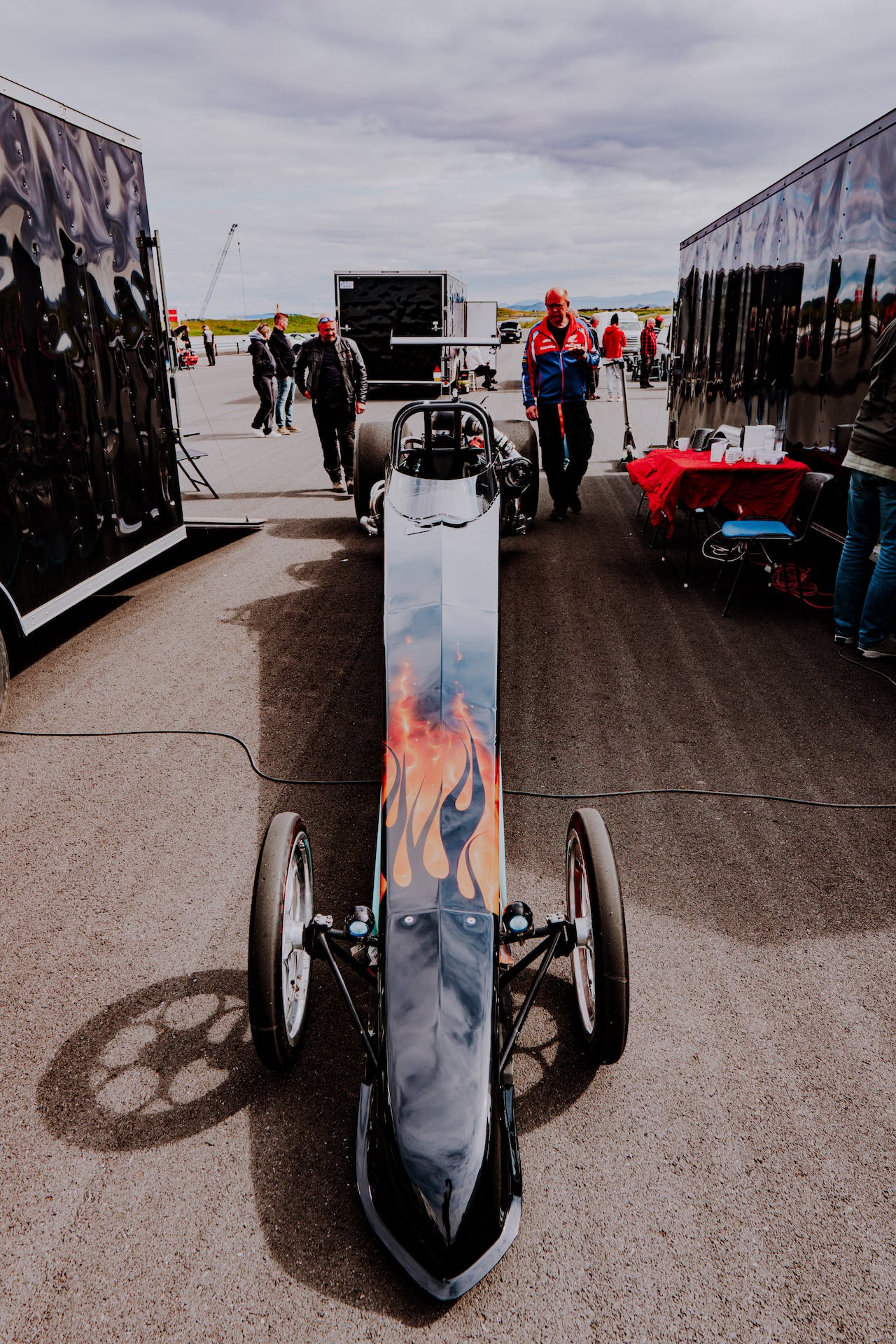 A Top Fuel Dragster on the Track