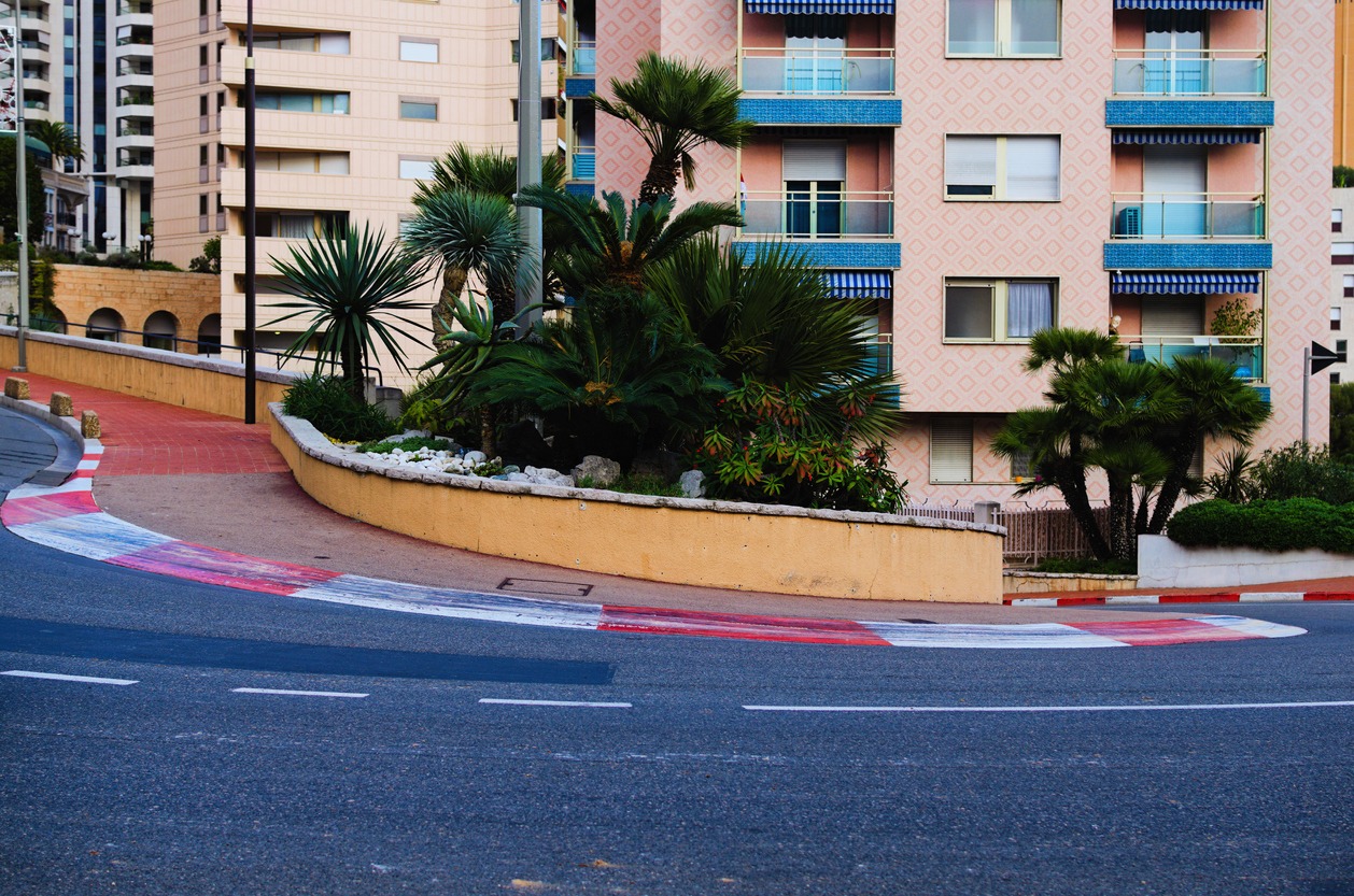 The Fairmont Hairpin or Loews Curve, a famous section of the Monaco Grand Prix and the slowest corner in open-wheel single-seater racing car.