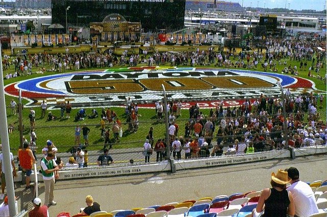 Prerace ceremonies before the 2008 Daytona 500
