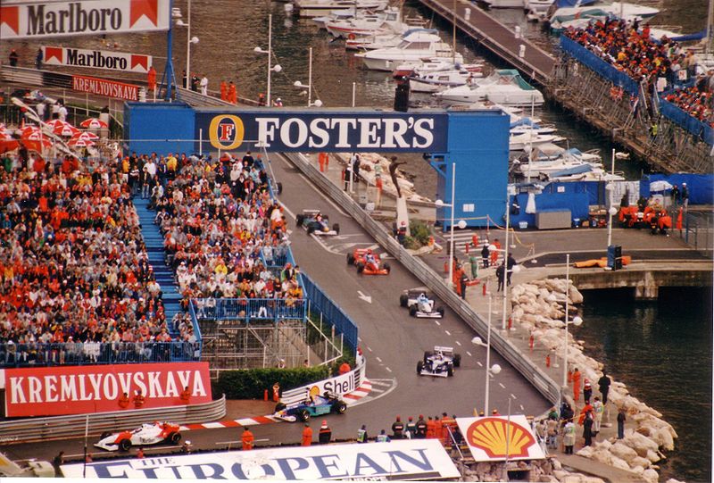 Formation lap for the 1996 Monaco Grand Prix