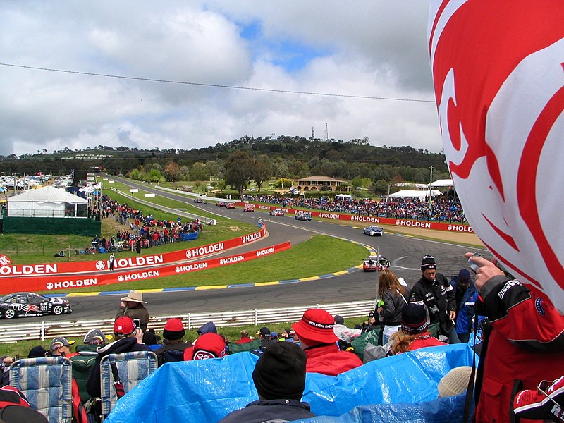 The first corner at Mount Panorama, known as Hell Corner