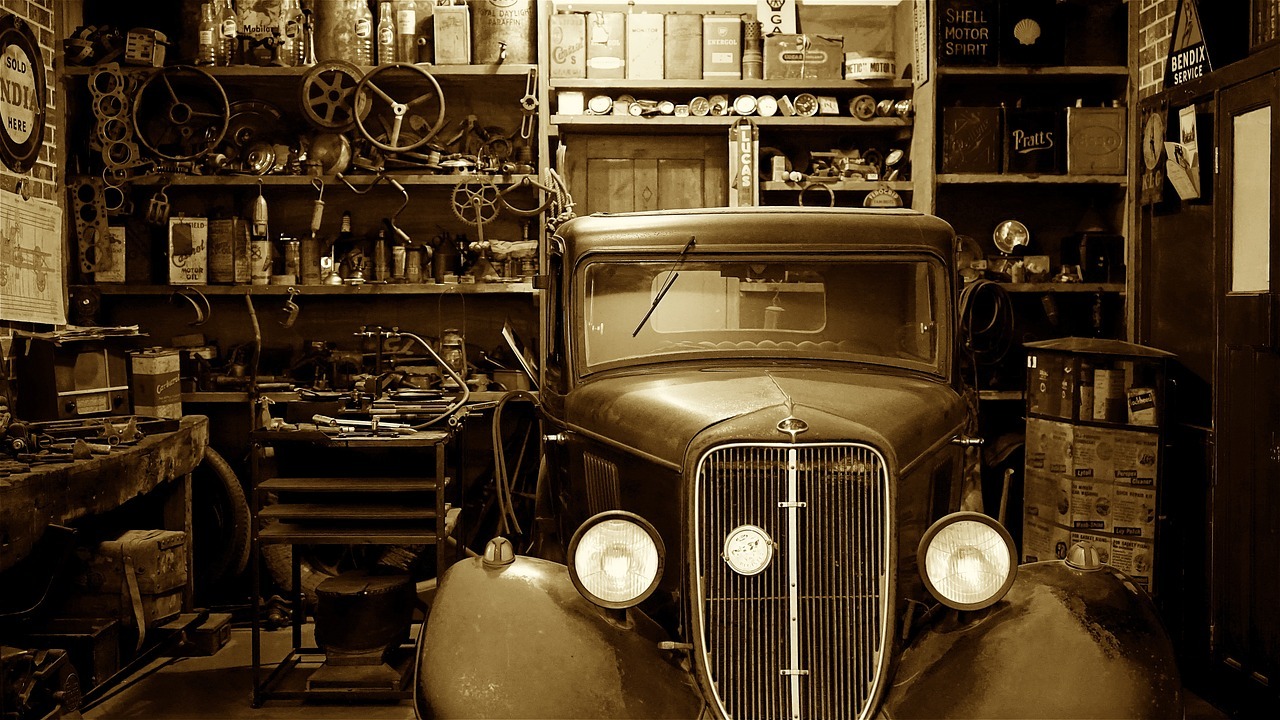 auto car garage auto shop vintage