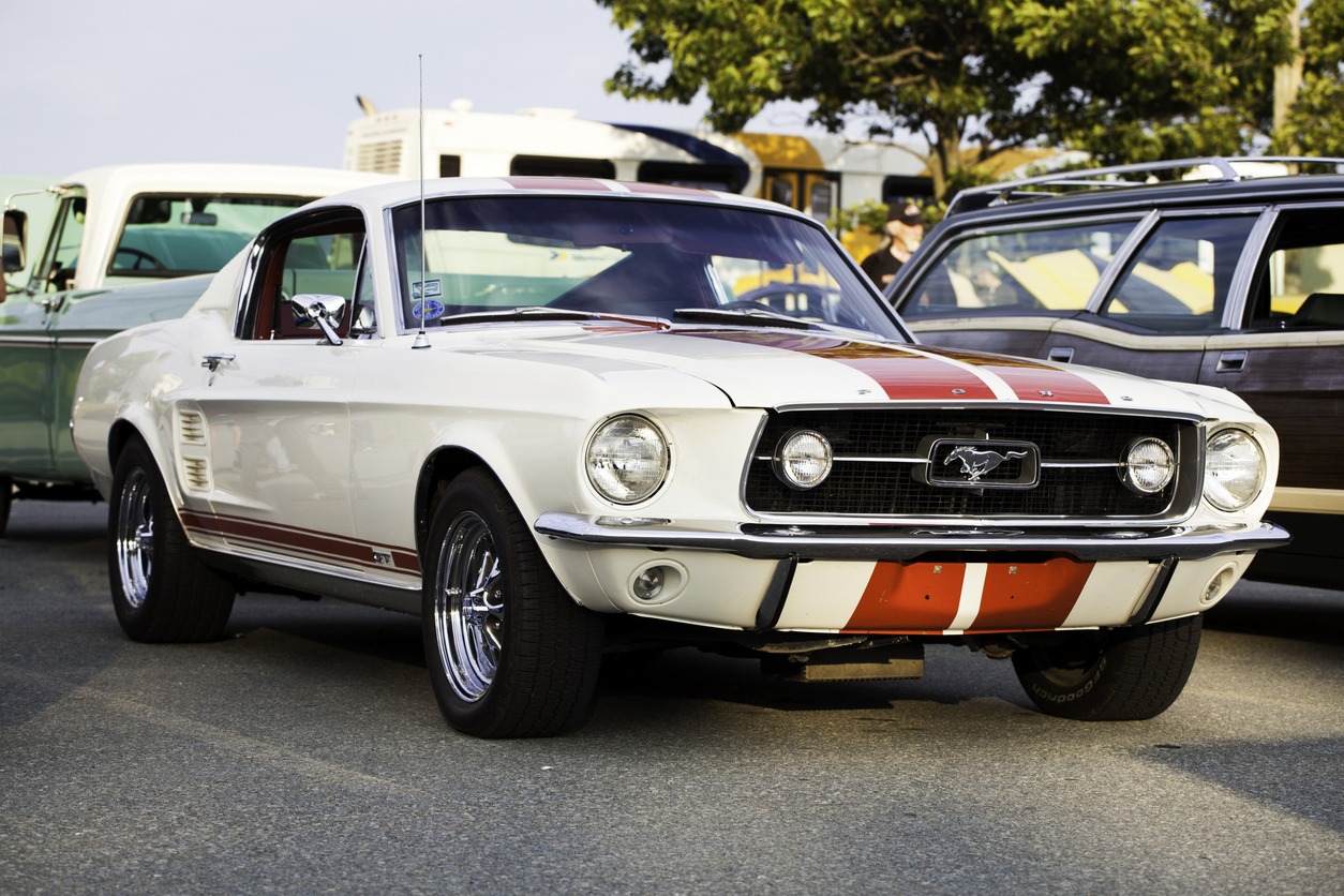 a classic Ford Mustang