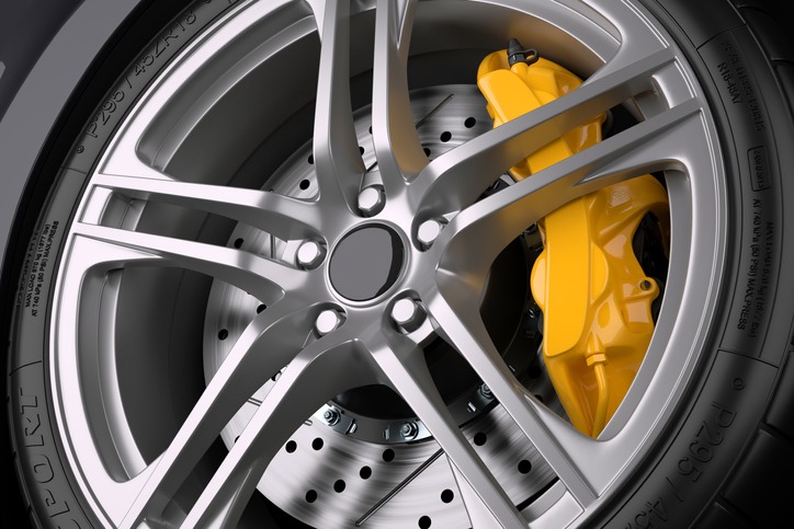 the brake system of a sports car