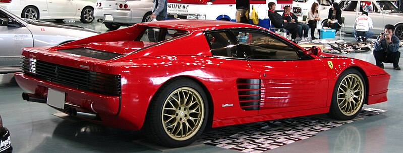 Ferrari Testarossa on display