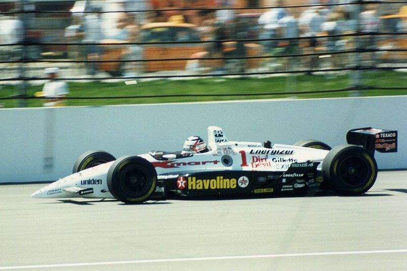 Nigel Mansell competing in the Indianapolis 500