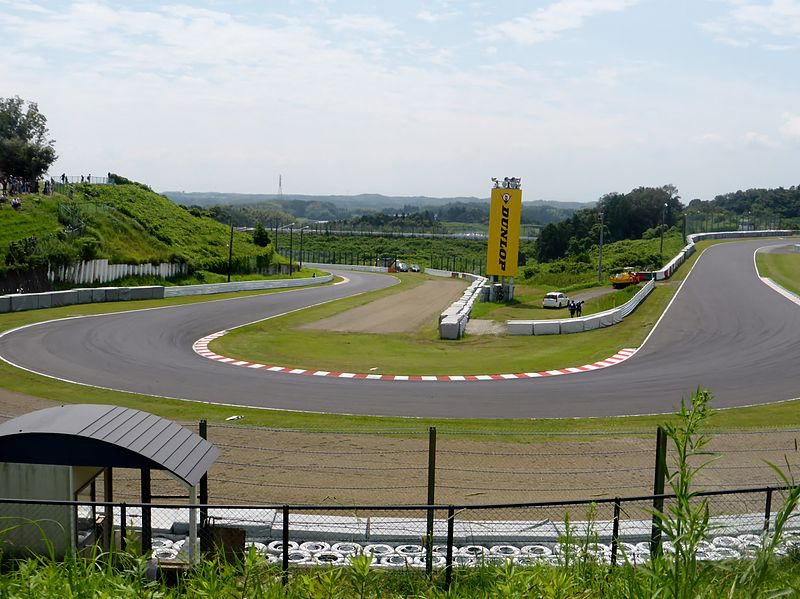 The 11th corner hairpin at the Suzuka Circuit