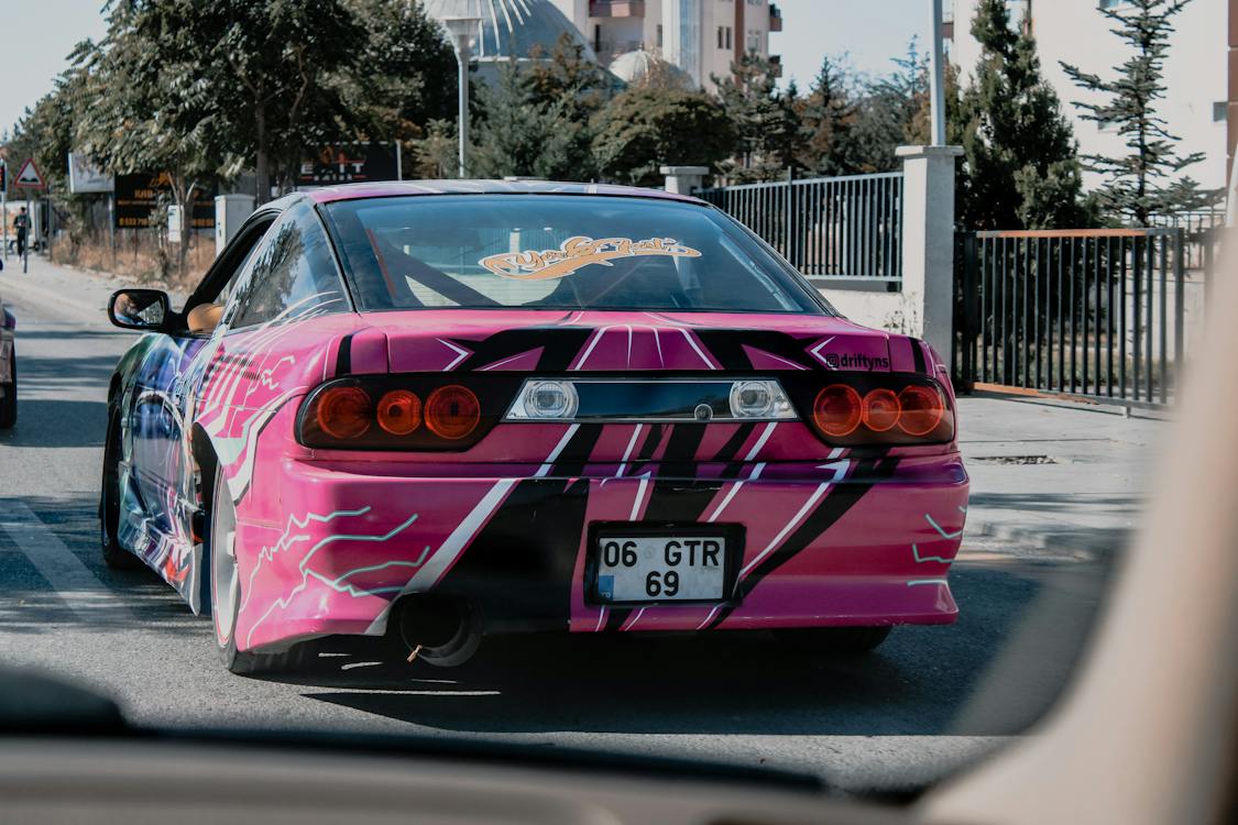 a pink tuned Nissan Silvia