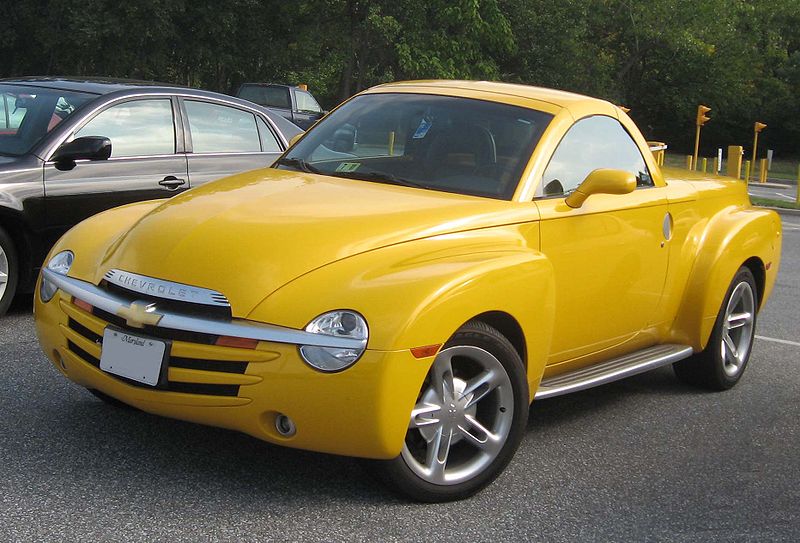 a yellow Chevrolet SSR