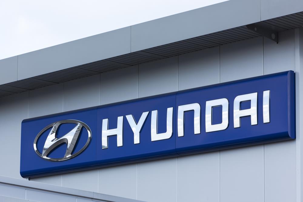 Hyundai sign on a wall